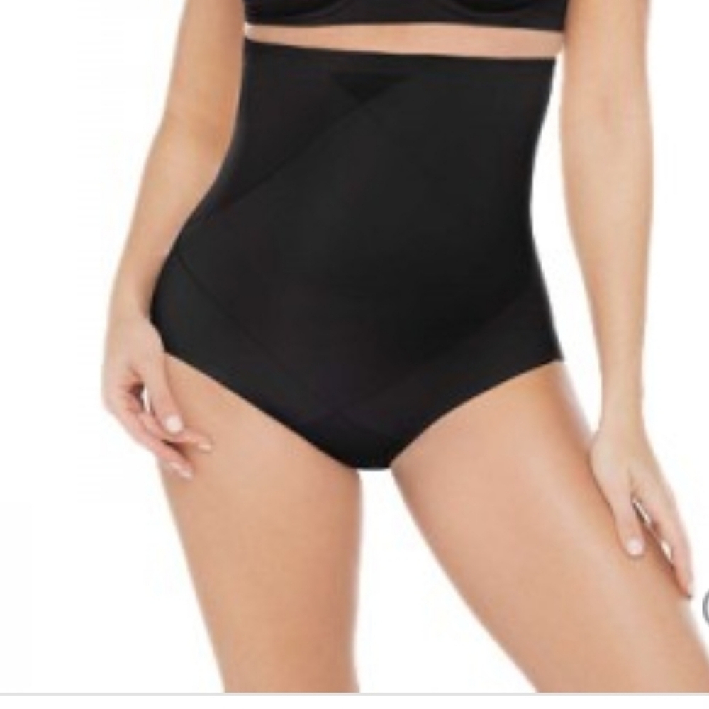 NWT Miraclesuit Tummy Tuck High Waist Shaping Panty Brief, Black, LARGE 2415